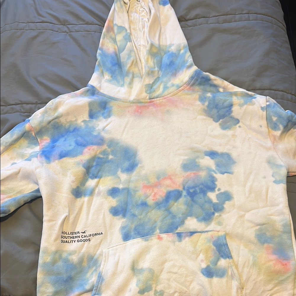 Hollister Tie-Dye Hoodie in Blue and Pink